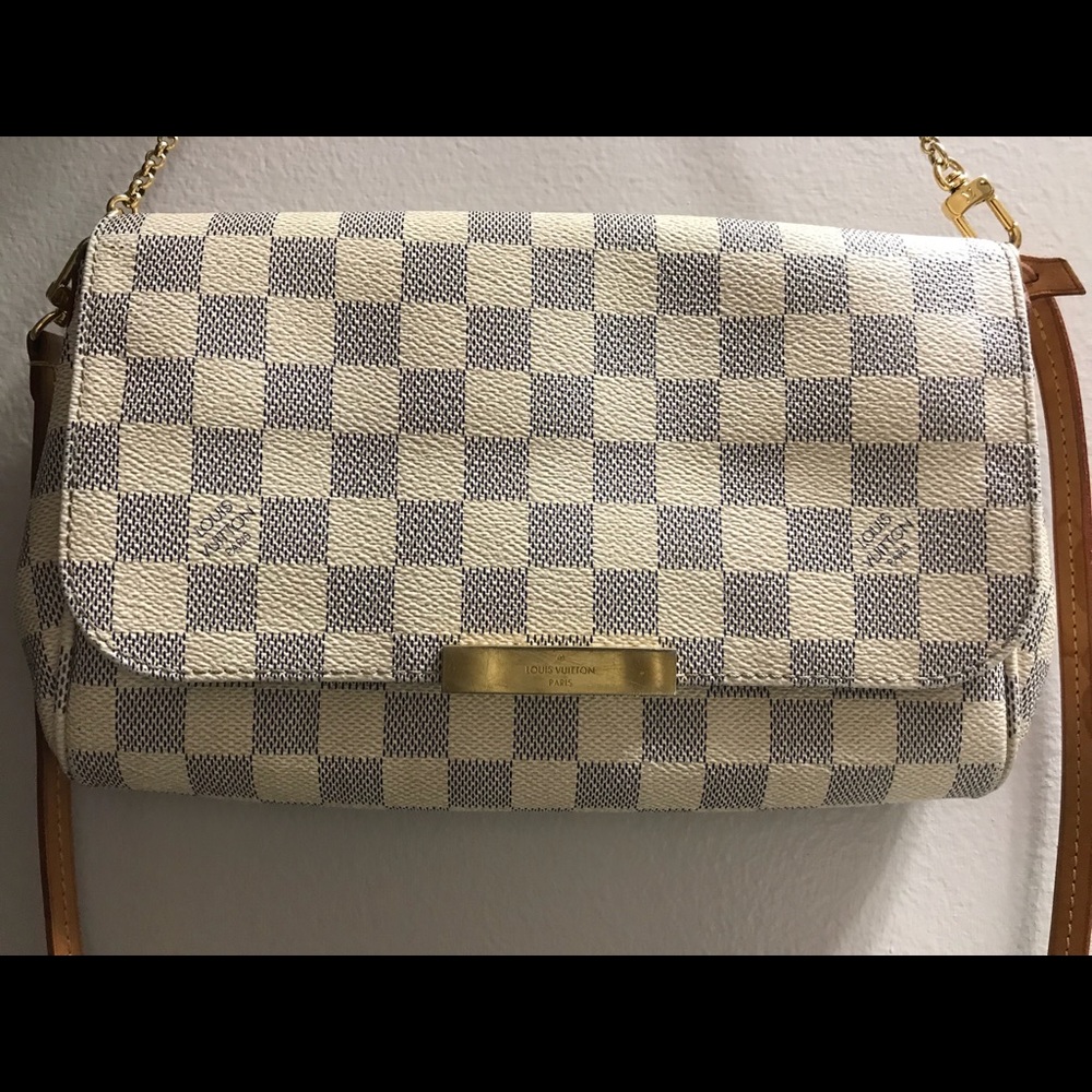 AUTHENTIC LOUIS VUITTON FAVORITE MM DAMIER AZUR